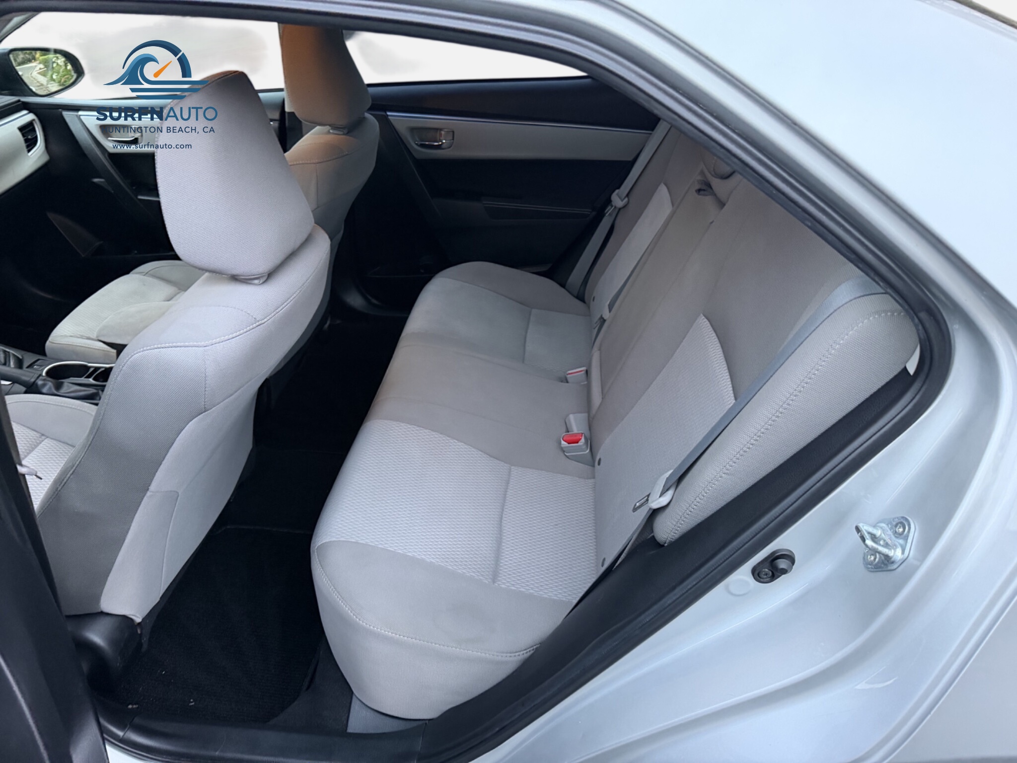 Toyota Corolla rear seat interior